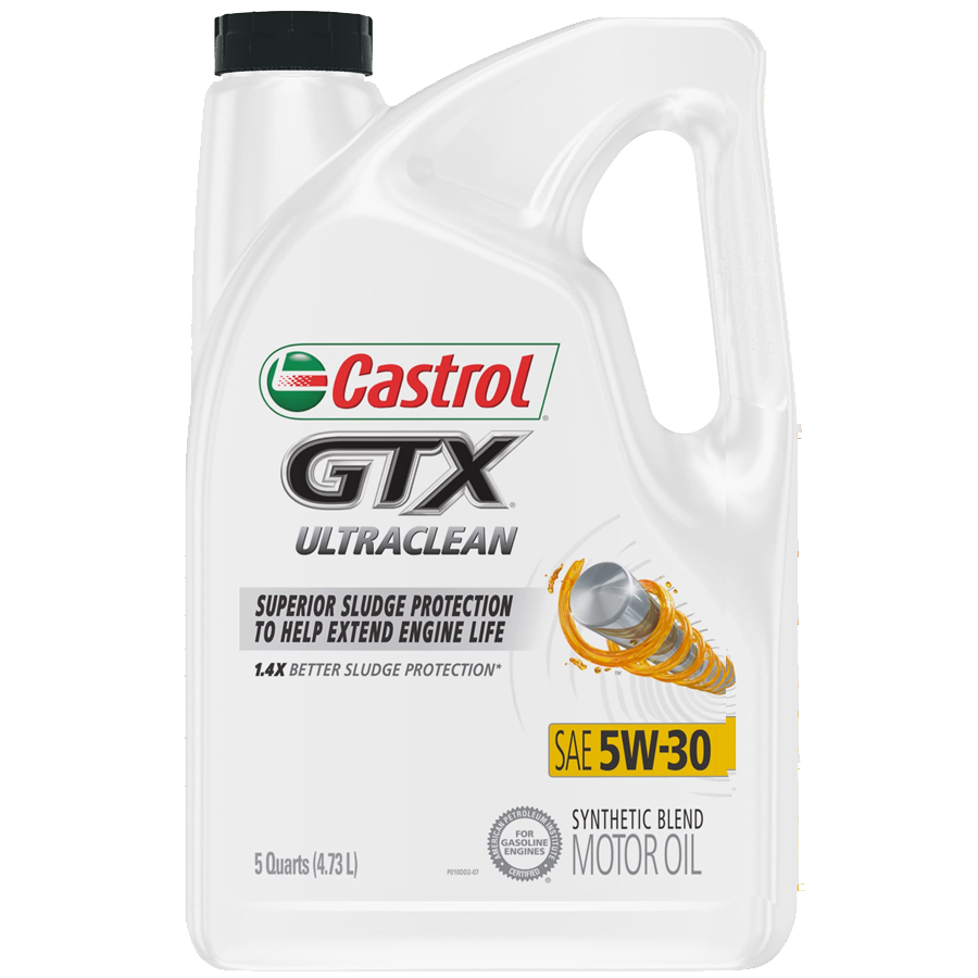 CASTROL GTX Ultraclean 5W-30 Synthetic Blend Motor Oil 160 fl. oz